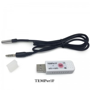 USB溫度計 帶探頭傳感器環(huán)境監(jiān)測 實驗室TEMPer1F