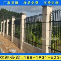 廣州產業園圍墻欄桿廠家 學校熱鍍鋅方鋼圍欄 鐵藝欄桿定做