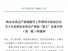 恭喜！中星測控被評定為西安市物聯網產業鏈“鏈主”企業